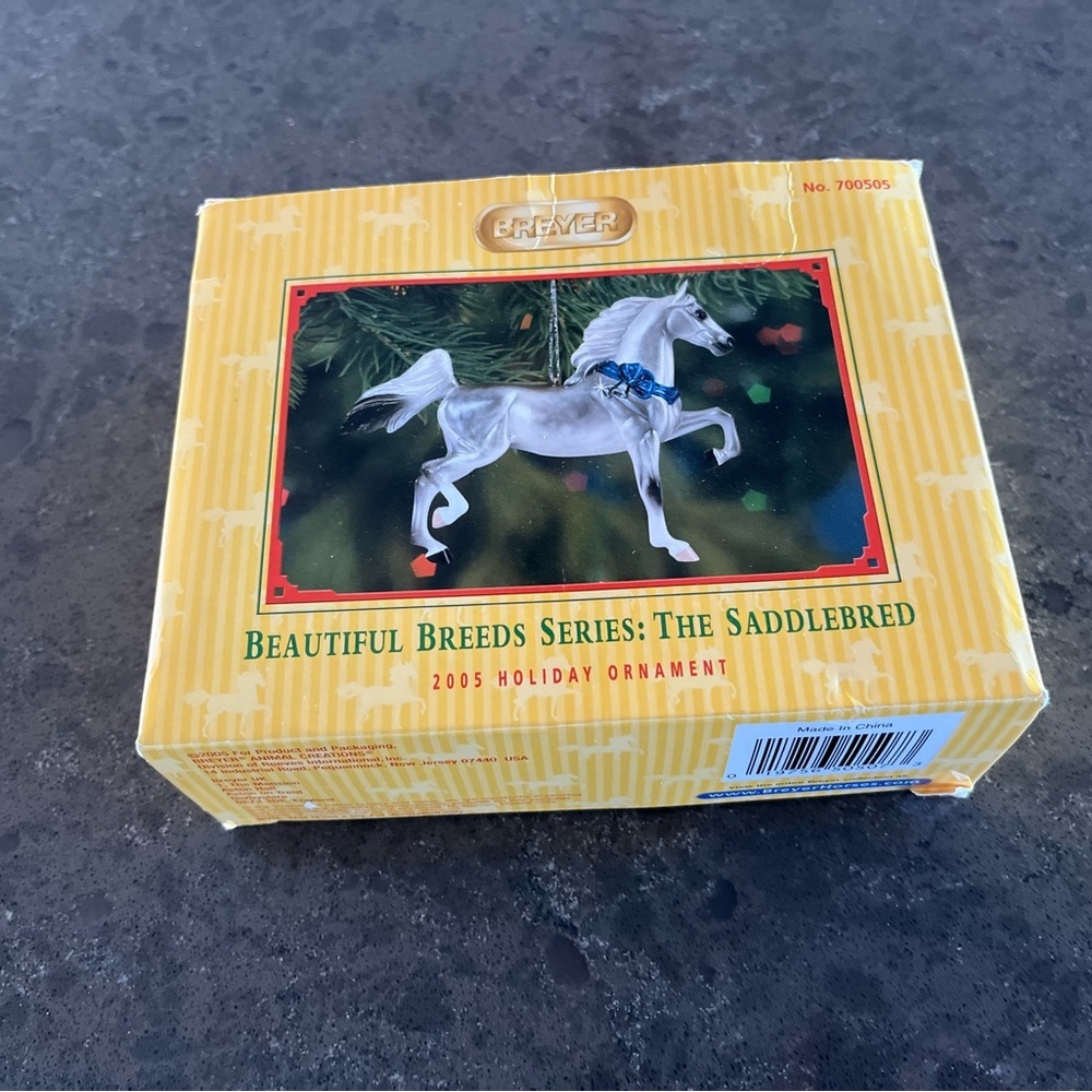 Breyer Saddlebred Beautiful Breeds 2005 Christmas Holiday Ornament Dapple Gray
